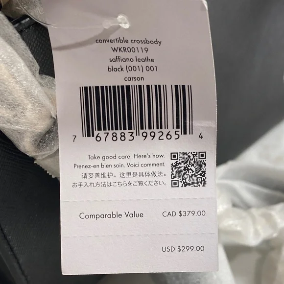 Kate Spade Carson Convertible Crossbody Black Saffiano Leather Preppy NWT - Picture 4 of 15